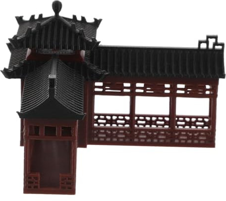 UKCOCO Pagoda Statue Hexagon Zen Garden Decor for Indoor and Outdoor Spaces Asian-inspired Pavilion Figurine for Aquarium and Relaxing Oriental Sculpture