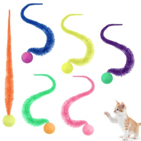 6 Piezas Juguete para Gatos Bolas de Juguete para Gatos Pelota de Juguete para Gatos para Que los Gatos Las Persigan y Salten sobre Ellas