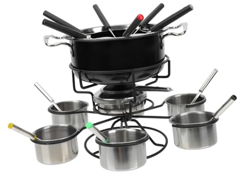 VINTORKY Fondue Pot Burner Electric Cheese Fondue Cookware Portable Stove for Home