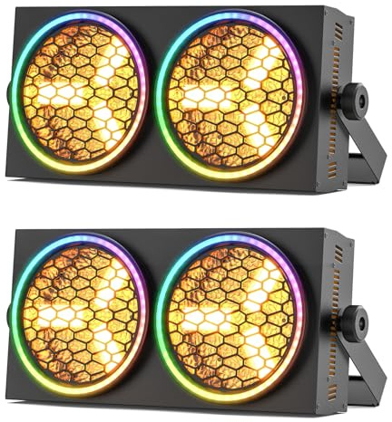 Faretto LED PAR per Palco,230W COB+RGB a Doppia Sorgente Luminosa per Party,con 30 Effetti Luce,Controllo Automatico/Vocale/DMX/Strobe,Ideale per DJ,Discoteche e Concerti