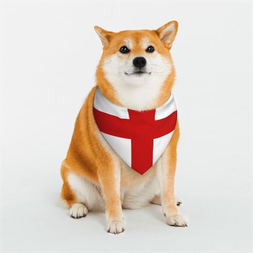 Hundehalstuch mit England-Flagge, für kleine, mittelgroße und große Hunde, Dreieckstuch für Mädchen oder Jungen