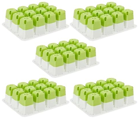 Tixqeaif Seedling StarterTrays Silicone Houseplant Growing Trays Set of 5 Reusable Houseplant Sprouting Containers for Flower