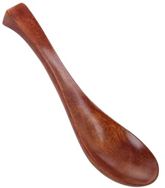 Cucchiaio in legno naturale con manico e utensile lavabile in lavastoviglie per cucinare servire il campeggio Utensili da portata in legno fatti a mano