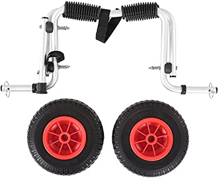 VCBGDJI Kanu-Trolley, faltbar, für Boote, Kajak-Träger, tragbar, für Kanu, Transportwagen, Anhänger, Wagen mit abnehmbaren Rädern
