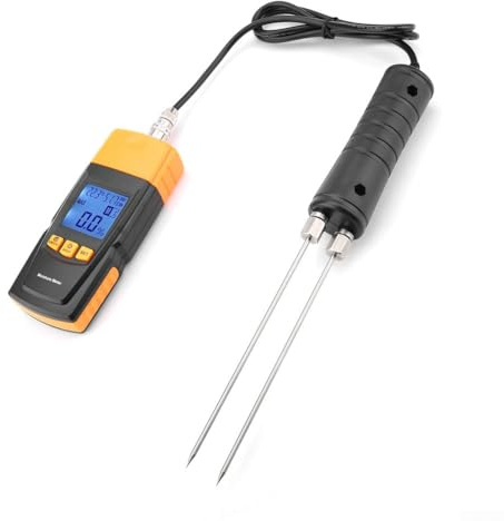 Moisture Meter, Digital Moisture Meter for Wood, Paper, Drywall, Building Materials - Pin-Type Moisture Tester with 4 Adjustable Modes, for Flooring, Lumber, Firewood, Carpenters