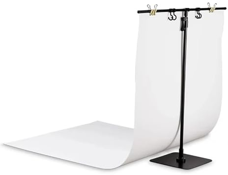 Justerbart T-format bakgrundsstativ för produktfotografering, kläder