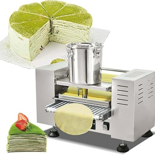 LJCSSD Machine à crêpes Automatique Professionnelle, contrôle Intelligent de la température, Chauffage Uniforme, Vitesse de Cuisson réglable, rendement : 100 à 300 crêpes/Heure 8in