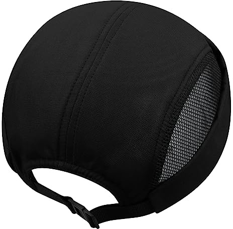 Clakllie Sommer Docker Cap Herren Leichte Mesh Cap Ohne Schirm Atmungsaktive Seemannsmütze Rolled Cuff Brimless Beanie Verstellbar Hafenmütze,CT61-Black
