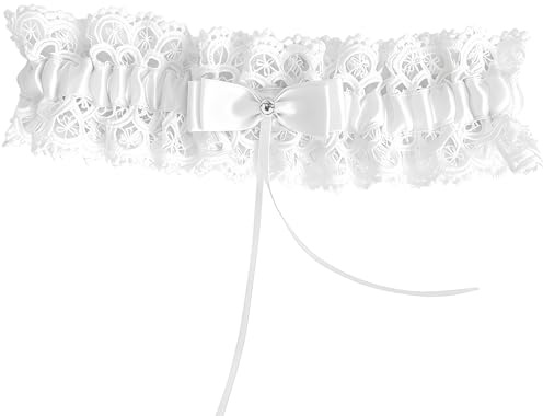 Bridal Garter for Bride,La/ce Garter Belt with Bow,Wedding Bridal Garter Set with La/ce,Wedding Accessories for Women,Premium Material,Soft&Comfortable,Adjustable,Lightweight,Unique&Elegant Design