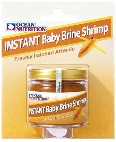 Ocean Nutrition Instant Baby Brine Shrimp Eggs 0.7oz (20g) in Saline Solution, Fish Tank Fry, Betta & Tropical Fish Food for Saltwater & Freshwater Aquarium