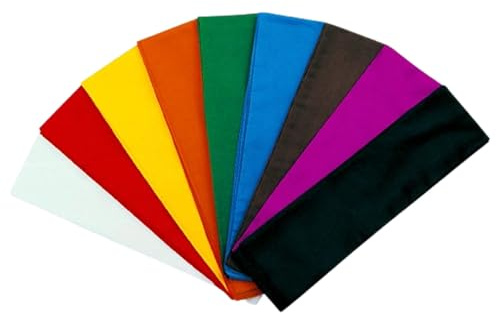 MAR | Traditional Grading Kung Fu Sash - Single Colour, 300cm Martial Arts Ranking Sash For Tai Chi, Thai Boxing, Kickboxing & More (White, Red, Yellow, Orange, Green, Blue, Brown, Black, Purple)