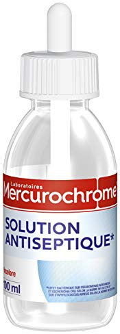 MERCUROCHROME - Solution Antiseptique Incolore - Hygiène Cutanée - Sans alcool et Non Irritante - 100 ml