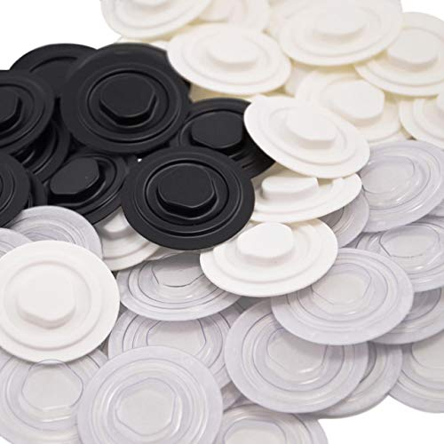 CD Clips Zum Kleben | Klebepunkte Zum Befestigen Von CD, DVD, Blu-ray in Mappen, Ordnern Etc. | Farbe & Menge Wählbar | Weiß, 50 Stück
