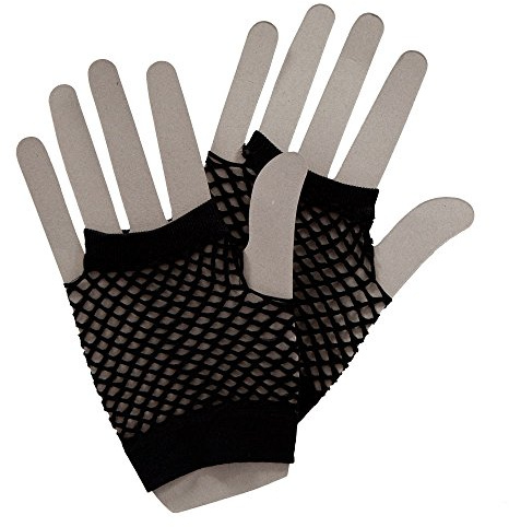 Wicked Costumes 80's Net Gloves - Black Fancy Dress Accessory
