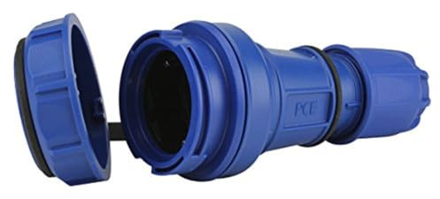 PCE Druckwasserdichte Kupplung mit Schutzkappe, IP66 / IP68, blau