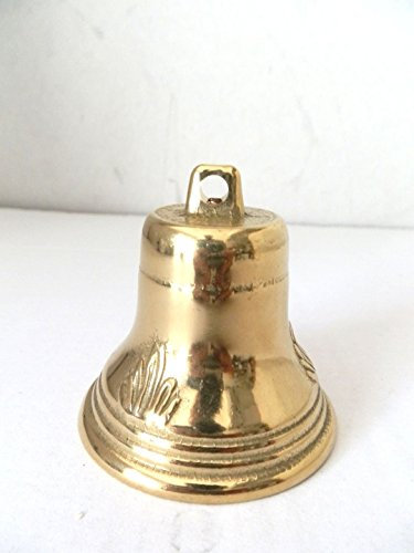 Campana Campanello da appendere in ottone lucido diam.7 cm