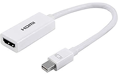 Philips Mini DisplayPort to HDMI Adapter, Unidirectional, Audio and Video, Full HD 1080p, 4K Ultra HD, Slim Compact Portable Design, White Cable, for All Brands, SWV9200F/27