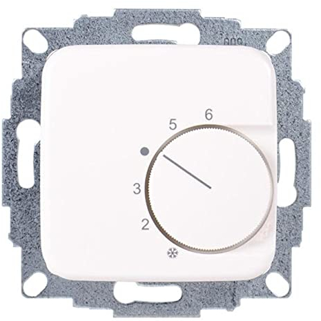 Ritzer Raumthermostat für Busch-Jaeger Reflex SI, SI Linear und Duro 2000 zur Regelung von Fußbodenheizung Stellantrieben 230V, alpinweiß, Busch Jäger, bj, Thermostat