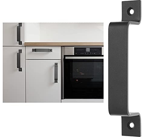 Eco-Fused Scheunentürgriff mit selbstschneidenden Schrauben - 7,48 -Zoll-Griff aus massivem Stahl - glattes Finish - rustikaler Look für Türen, Küchenschränke, Schuppen, Fenster, Garagen