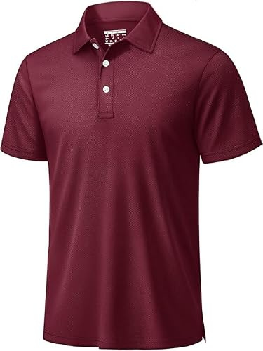 TACVASEN Polo Hombre Manga Corta Polo Golf Hombre Camisas de Verano Casual Camiseta Transpirable Camisa Tecnica Antisudor Camiseta Basica Ajustada