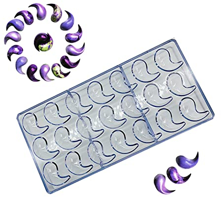 LIANCHEN Pralinenform Polycarbonat Set Transparent Schokoladenform Polycarbonat Schokoladenform Pralinenform Backform Backzubehör für Eiswürfel Süßigkeiten Valentinstag (C)