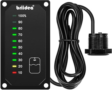 briidea RV Water Tank Level Monitor with LED Indicator, Allow You to Replenish The Water Tank in Time, Powered by 7-32V DC, Ideal for RV Motorhome Caravan