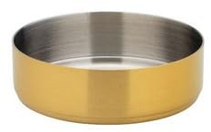 Utopia Brushed Gold Dip Pot 3 (7.5cm) 4oz (10cl) (Case of 6)