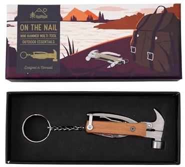 CGB Giftware Wild & Free GB07415 - Llavero con martillo de clavo en caja de regalo, multiherramienta, relleno de calcetines, regalo para él, día del padre
