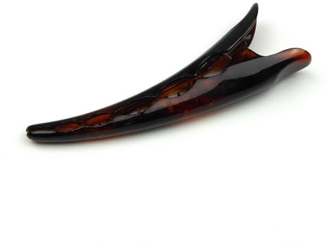 Grande pince cheveux concorde, Made in France, 11.5cm - marron