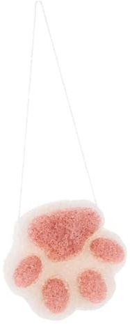 Esponja de Ducha en Forma de Garra de Gato, 1 Pieza | Poliuretano Hidrófilo, Diseño Cuerda para Colgar, para Niños Cuerpo y Rostro