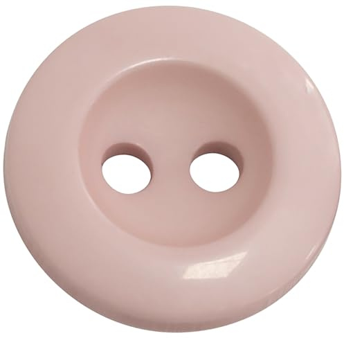 AERZETIX - C74094-10er-Set Nähknöpfe rund ∅15x3 mm mit 2 Löchern 24L L24 - Farbe rosa - aus Kunststoff - Öffnung 2 mm - kurzwaren nähen kleidung dekoration