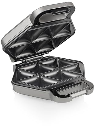 Princesse Samosa et machine à snacks - 24,5 cm x 19 cm - 10 snacks par session - Protection contre la surchauffe - Convient pour une utilisation en camping - 700 W - 01.123002.01.001