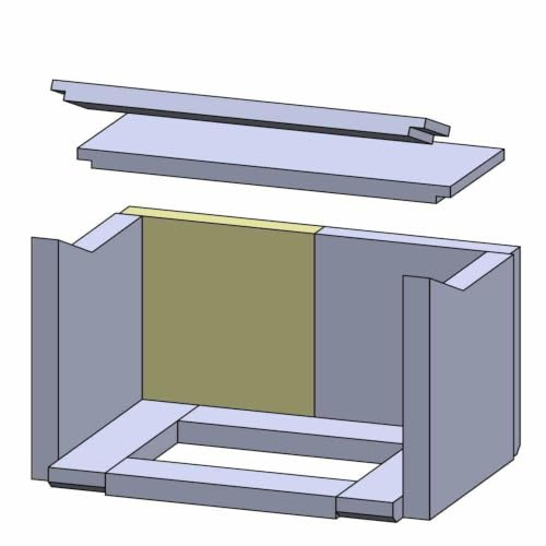 Rückwandstein - Passend für Haas+Sohn Kaminöfen inkl. Modellübersicht - Schamottstein feuerfest & hitzebeständig - Kamin Ofen Zubehör [280x220x30 mm]