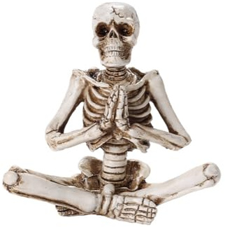 Katutude Skelett Statue Dekor, Yoga Skelett Statue Skelett Figuren Gothic Dekor Skelett Statuen Ornamente Harz Skelettfiguren Gothic Home Deko Coole Totenkopf Ornamente Halloween Dekoration