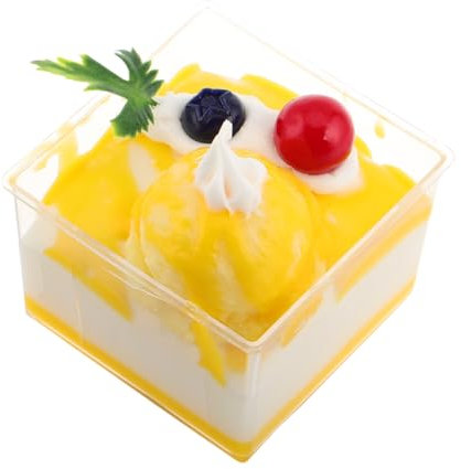 Abaodam Simulation Cake Fake Cakes Food Model Cake Realistic Cupcake Props Cake Display Prop Fake Birthday Cake Faux Cake for Display Realistic Food Food Dessert Decor Yellow