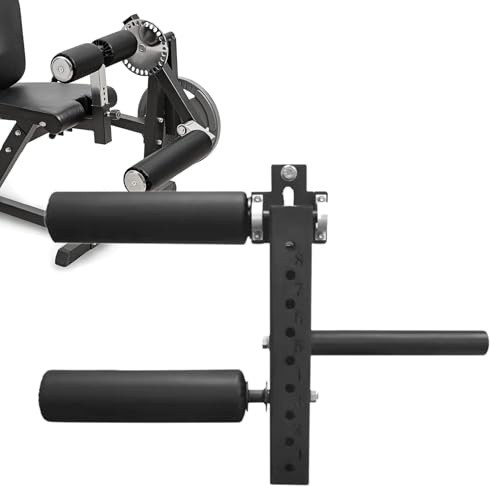 Nicvrea Beinstrecker- und Curl-Maschine (16/18/26 mm), Beinstrecker- und Curl-Maschine im Sitzen, Verstellbarer Beinstrecker- und Curl-Maschinen-Aufsatz für Kniebeugenständer,25mmdiameter-26mm