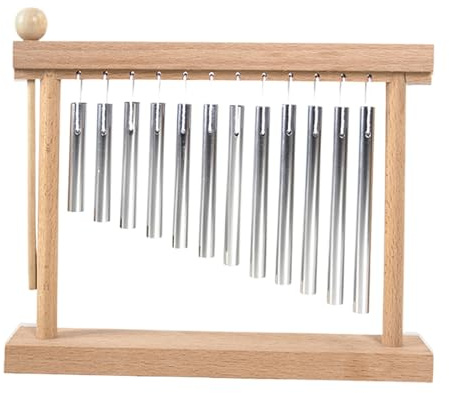 Chimes Percussion, Tisch-Windspiel, 24 x 19 x 4 cm, leichter Rahmen, weiche melodische Töne, Klangheilung, musikalisches Unterhaltungswerkzeug für Tempel, Klassenzimmer, Schule und Yoga
