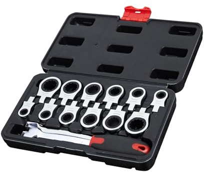 LXXAOFDC Juego de llaves de trinquete 12 en 1 con mango ergonómico para ajustes rápidos, múltiples funcionalidades, ahorro de tiempo, herramienta de reparación