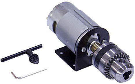 RWLQWEA Cxiang-DC Motor DC 12V TORTHE Prensa 555 Motor con Miniatura Manera PANTUCHA Y Soporte DE Montaje 555 DC Cepillo Motor 18000RPM, Fácil de Instalar