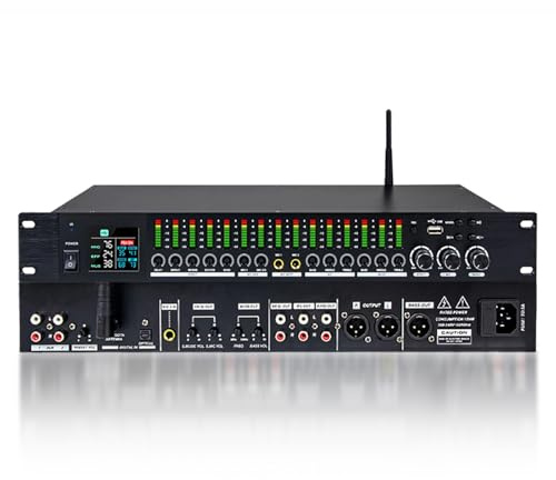 Home Stereo Equalizer, Karaoke Sound Effector Audio Processor, Sound Effect Adjustment, Feedback Suppression, for Live Applications, Audio Installations and Studio Use