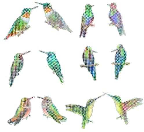 LIFKOME Adhesivos Anticolisión para Ventanas con Diseño Estático de Pájaros Pegatinas para Protección de Aves y Decoración Interior Elegante