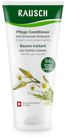 RAUSCH Pflege-Conditioner mit Schweizer Kräutern 150ml für normales Haar | Pflegt mild & verleiht Glanz und Geschmeidigkeit, vegan & silikonfrei, mit Zinnkraut- & Spitzwegerich-Extrakt, Schweiz