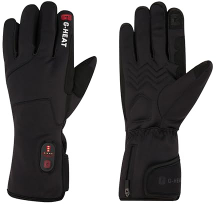 G-HEAT – Gants Chauffants Vélo Active | Imperméables & Coupe-Vent | Mixte | Index Tactile | Jusqu’à 6h de Chaleur | Idéal Vélo, Quotidien et Sports Extérieurs (Noir, Large)