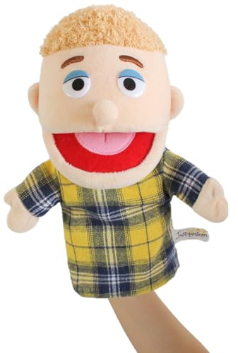 Handpuppen für die Familie – weicher Stoff 30 cm 11,81 Zoll Stil Handschuhe mit beweglichem Mund | Rollenspiel-Set mit fantasievollen Spielen, Unterricht, Theaterzubehör aus Plüsch | Kindergarten,