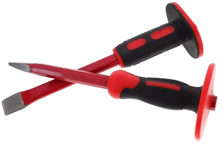 Jeu de Ciseaux à Froid de Maçonnerie 1 Set 30cm Tête Plate et Pointue