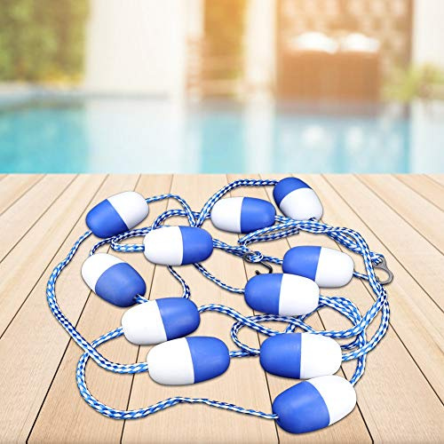 Zerodis Corda Divisoria di Sicurezza per Piscina da 5 M, di Corsia Galleggiante con 11 Palline, Dispositivo di Galleggiamento dell'Acqua per Attrezzatura da Piscina