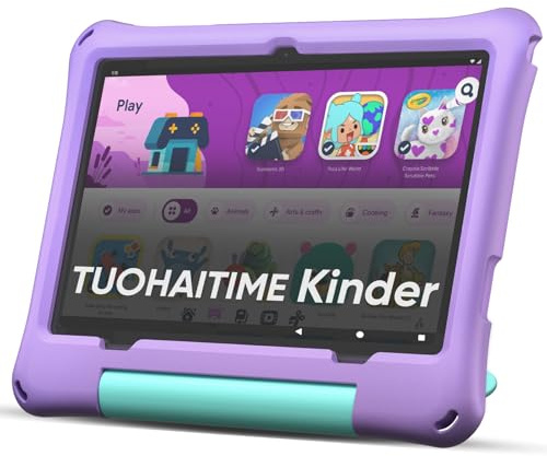Kinder Tablet 10.1 Zoll Android 16 mit 30GB RAM+64GB ROM 2TB erweiterbar Tablet, Kindersicherung/Elternkontrolle,GPS, Face ID, Widevine L1, WiFi 6, Octa-Core Prozessor, Kids Tablet mit Eva Case