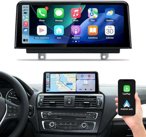 VIBEX 10,25 pollici Autoradio Carplay Wireless & Android Auto Wireless per BMW 1 2 serie F20/F21/F22/F23 2012-2016 con sistema NBT, Touchscreen Stereo Ricevitore con AirPlay Link, Siri