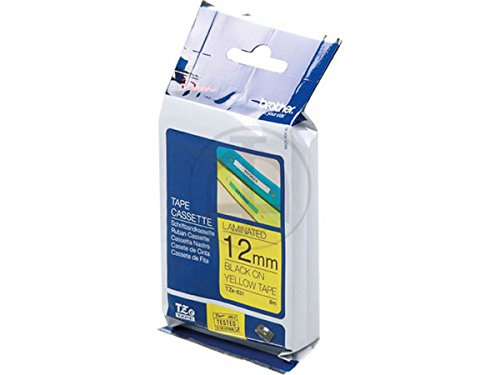 Brother TZe-631 Labelling Tape Cassette, 12 mm (W) x 8 m (L), Laminated, Brother Genuine Supplies - Black on Yellow