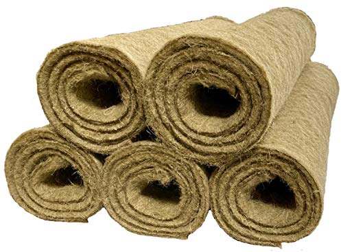 pemmiproducts Tapis en Chanvre, 100% Chanvre, 100 x 40 cm épaisseur 10 mm, Lot de 5, Tapis pour Les Cages de rongeurs